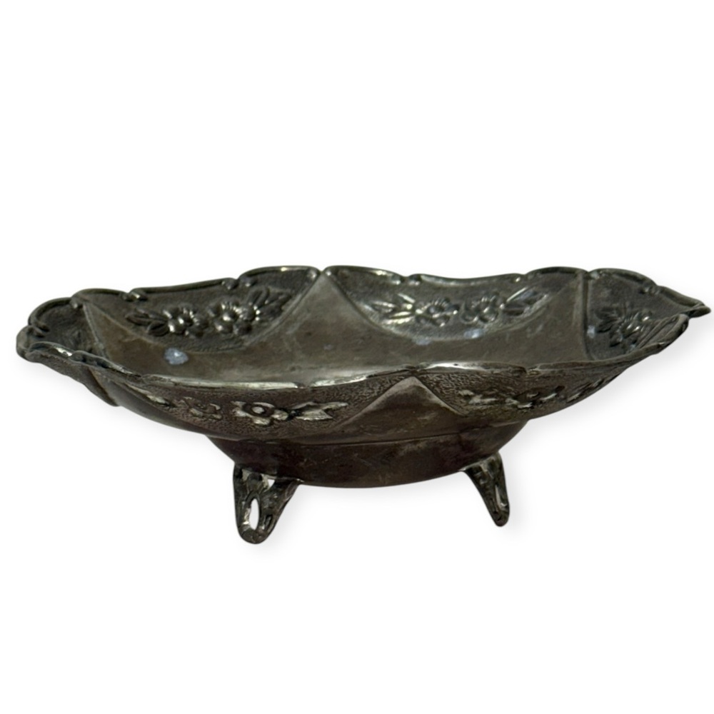 Vintage footed candy dish made by Studio Silversmiths